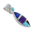 Sterling Silver And Multicolor Inlay Southwest Slide Pendant YX67848